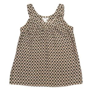 Vintage Harold’s 100% Silk Dotted Paisley Halter Tank Top Cream Tan Red Sz S